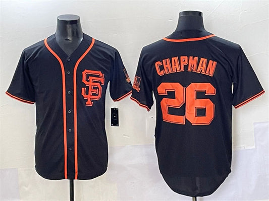 San Francisco Giants #26 Matt Chapman Black Cool Base Stitched Baseball Jersey