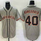 San Francisco Giants #40 Madison Bumgarner Grey Cool Base Stitched Stitched Baseball Jersey
