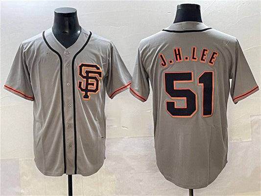 San Francisco Giants #51 Jung Hoo Lee Gray Cool Base Stitched Baseball Jersey
