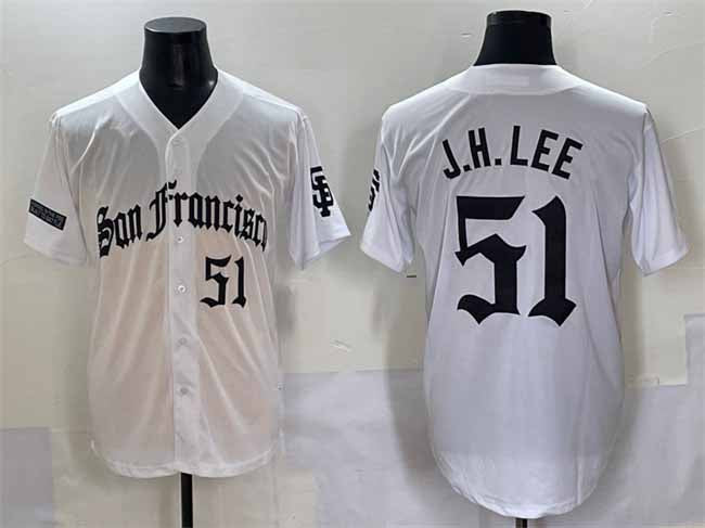 San Francisco Giants #51 Jung Hoo Lee White 'Gothic Fog Edition' Vapor Premier Limited Stitched Baseball Jersey