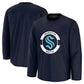 S.Kraken Fanatics Team Practice Jersey - Deep Sea Blue Stitched American Hockey Jerseys