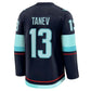 S.Kraken #13 Brandon Tanev Fanatics Home Premium Jersey - Deep Sea Blue Stitched American Hockey Jerseys