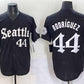 Seattle Mariners #44 Julio Rodríguez Black 'Deep Sea Gothic Edition' Vapor Premier Limited Stitched Baseball Jersey