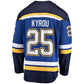 St.L.Blues #25 Jordan Kyrou Fanatics Home Team Breakaway Player Jersey - Blue Stitched American Hockey Jerseys