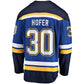 St.L.Blues #30 Joel Hofer Fanatics Home Premier Breakaway Player Jersey - Blue Stitched American Hockey Jerseys