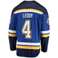 St.L.Blues #4 Nick Leddy Fanatics Home Breakaway Player Jersey - Blue Stitched American Hockey Jerseys