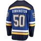 St.L.Blues #50 Jordan Binnington Fanatics Breakaway Home Jersey - Blue Stitched American Hockey Jerseys