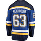 St.L.Blues #63 Jake Neighbours Fanatics Home Premier Breakaway Player Jersey - Blue Stitched American Hockey Jerseys