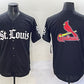 St. Louis Cardinals Team Big Logo Black 'Gothic Legacy Edition' Vapor Premier Limited Stitched Baseball Jersey