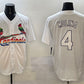 St. Louis Cardinals #4 Yadier Molina White Cool Base Stitched Baseball Jersey