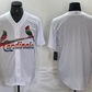 St. Louis Cardinals Blank White Rainbow Stitched Cool Base Jersey Baseball Jersey