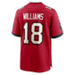 TB.Buccaneers #18 Josh Williams Red Team Game American Football Jerseys