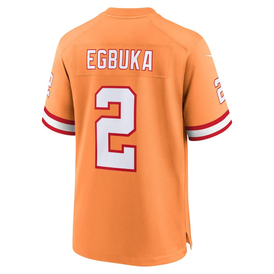 TB.Buccaneers #2 Emeka Egbuka Creamsicle Alternate 2 50th Season Game American Football Jerseys