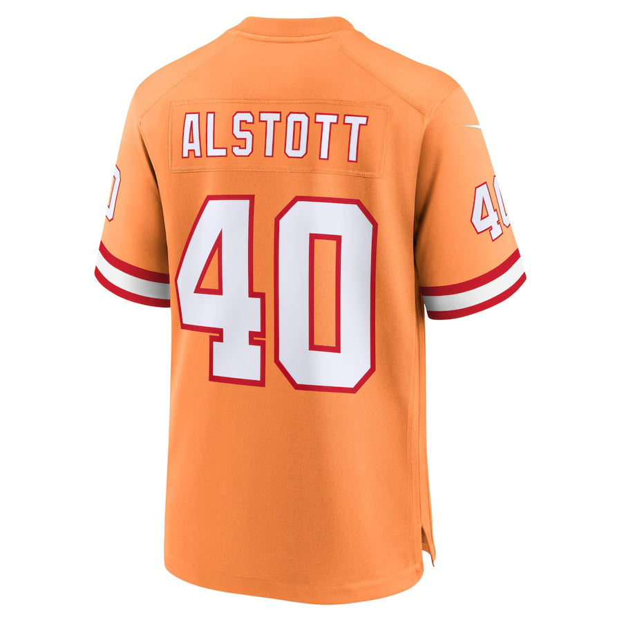 TB.Buccaneers #40 Mike Alstott Creamsicle 50th Season Game American Football Jerseys