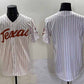 T.Longhorns Blank White Pinstripe 2025 World Series Stitched American College Jerseys