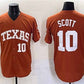 T.Longhorns #10 Mia Scott Orange 2025 World Series Stitched American College Jerseys