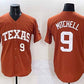 T.Longhorns #9 Joley Mitchell Orange 2025 World Series Stitched American College Jerseys