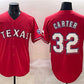 Texas Rangers #32 Evan Carter Red Cool Base Stitched Baseball Jersey