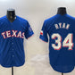 Texas Rangers #34 Nolan Ryan Royal Cool Base Stitched Baseball Jersey