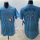 Toronto Blue Jays #11 Bo Bichette Blue 2025 World Series Flex Base Stitched Baseball Jersey