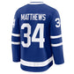 T.Maple Leafs #34 Auston Matthews Fanatics Captain Patch Home Premium Jersey - Blue Stitched American Hockey Jerseys
