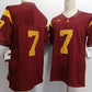 U.Trojans #7 Miller Moss 2023 F.U.S.E. Red No Name Stitched American College Jerseys