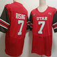 U.Utes #7 Cameron Rising Red 2024 College Football Stitched American College Jerseys