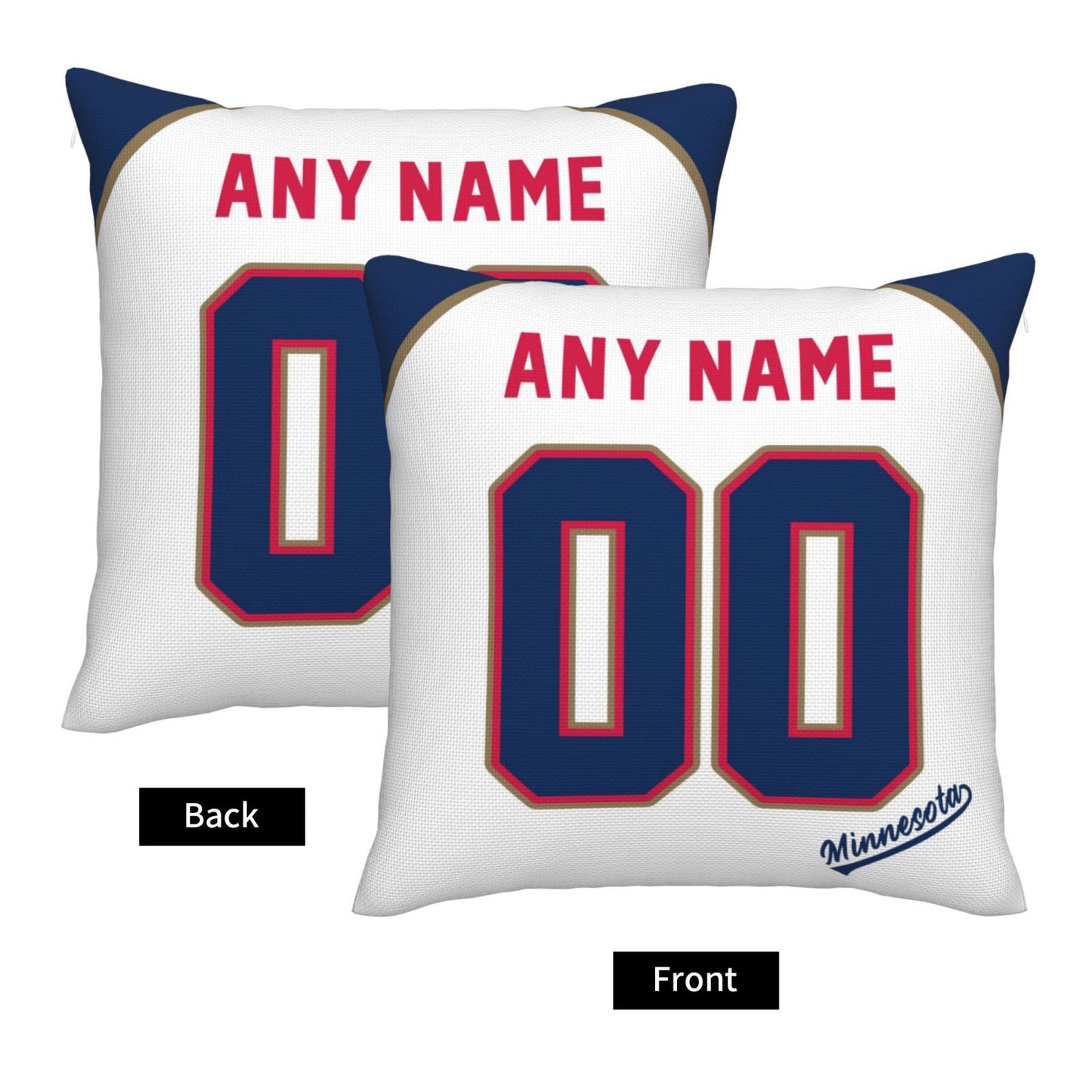 Custom Minnesota Twins Pillow Decorative Throw Pillow Case - Print Personalized Football Team Fans Name & Number Birthday Gift Football Pillows