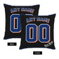 Custom New York Mets Pillow Decorative Throw Pillow Case - Print Personalized Football Team Fans Name & Number Birthday Gift Football Pillows