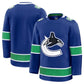 V.Canucks Fanatics Home Premium Jersey - Blue Stitched American Hockey Jerseys