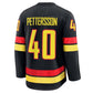 V.Canucks #40 Elias Pettersson Fanatics Alternate Premium Jersey - Black Stitched American Hockey Jerseys
