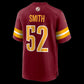 W.Commanders #52 Preston Smith Burgundy Team Game Stitched American Football Jerseys