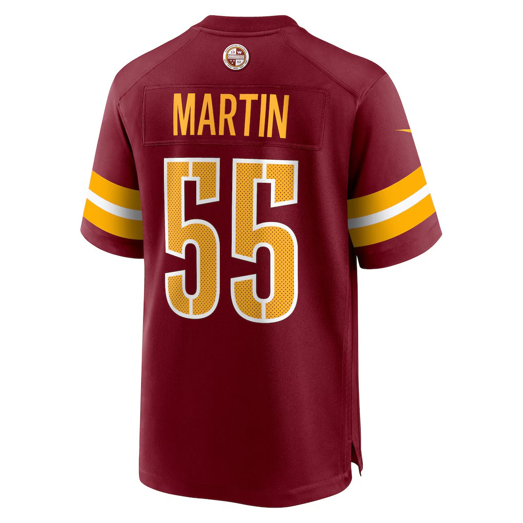 W.Commanders #55 Jacob Martin Burgundy Team Game Stitched American Football Jerseys