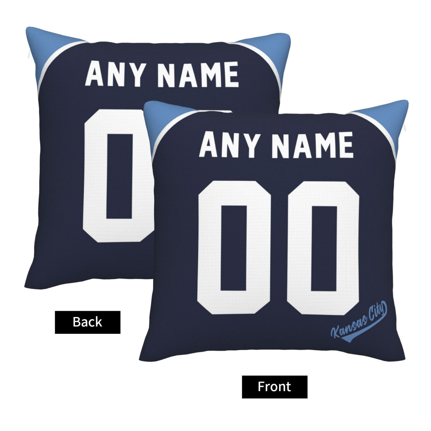 Custom Kansas City Royals Pillow Decorative Throw Pillow Case - Print Personalized Football Team Fans Name & Number Birthday Gift Football Pillows