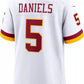 W.Commanders #5 Jayden Daniels White Alternate 2025 Game Stitched American Football Jerseys