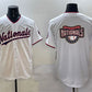 Washington Nationals Team Big Logo White Limited Stitched Baseball Jersey