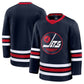W.Jets Fanatics Alternate Premium Jersey - Navy Stitched American Hockey Jerseys