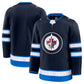 W.Jets Fanatics Home Premium Jersey - Navy Stitched American Hockey Jerseys