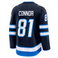 W.Jets #81 Kyle Connor Fanatics Home Premium Jersey - Navy Stitched American Hockey Jerseys