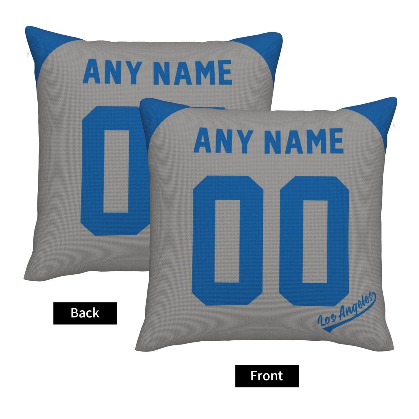 Custom Los Angeles Dodgers Pillow Decorative Throw Pillow Case - Print Personalized Football Team Fans Name & Number Birthday Gift Football Pillows