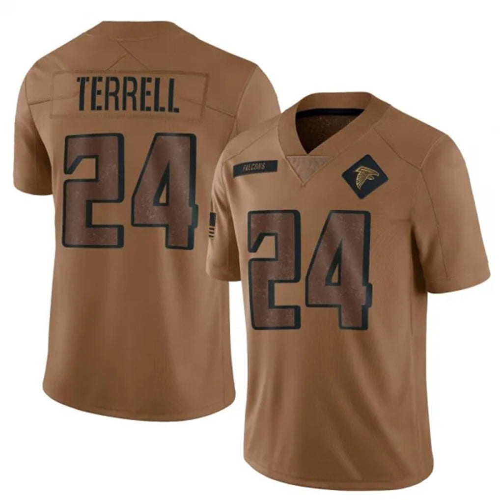 A.Falcons #24 A.J. Terrell Jr. Player Brown Salute To Service Limited BALCE Stitched Jerseys