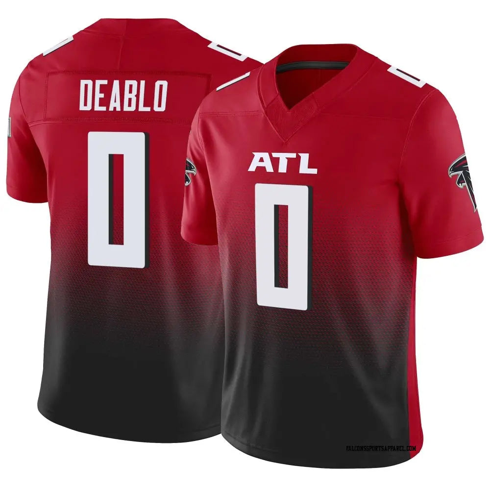A.Falcons #0 Divine Deablo Player Red Vapor F.U.S.E. Limited Home Game BALCE Stitched Jerseys