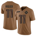 A.Falcons #11 Jalon Walker Player Brown Salute To Service Limited BALCE Stitched Jerseys