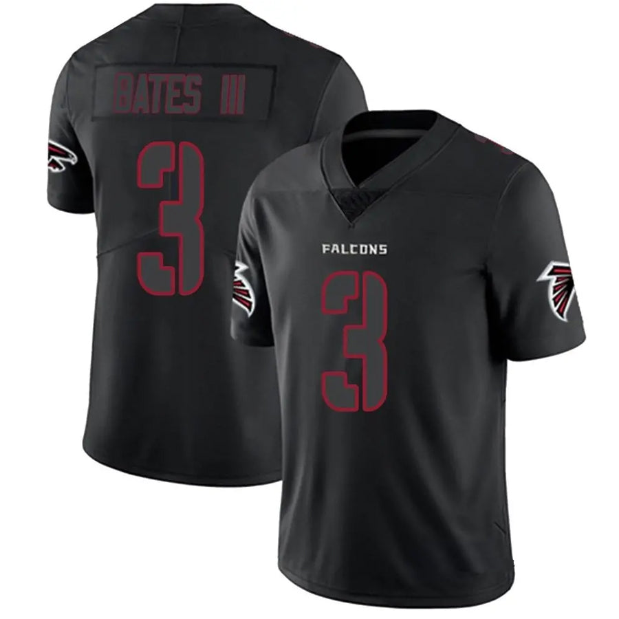 A.Falcons #3 Jessie Bates III Player Black Impact Limited BALCE Stitched Jerseys