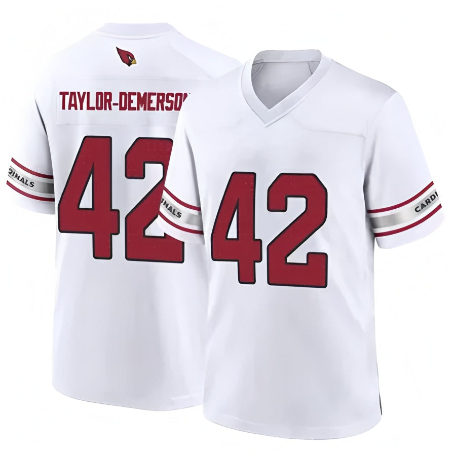 A.Cardinals #42 Dadrion Taylor-Demerson Player Whtie Home Game BALCE Stitched Jerseys