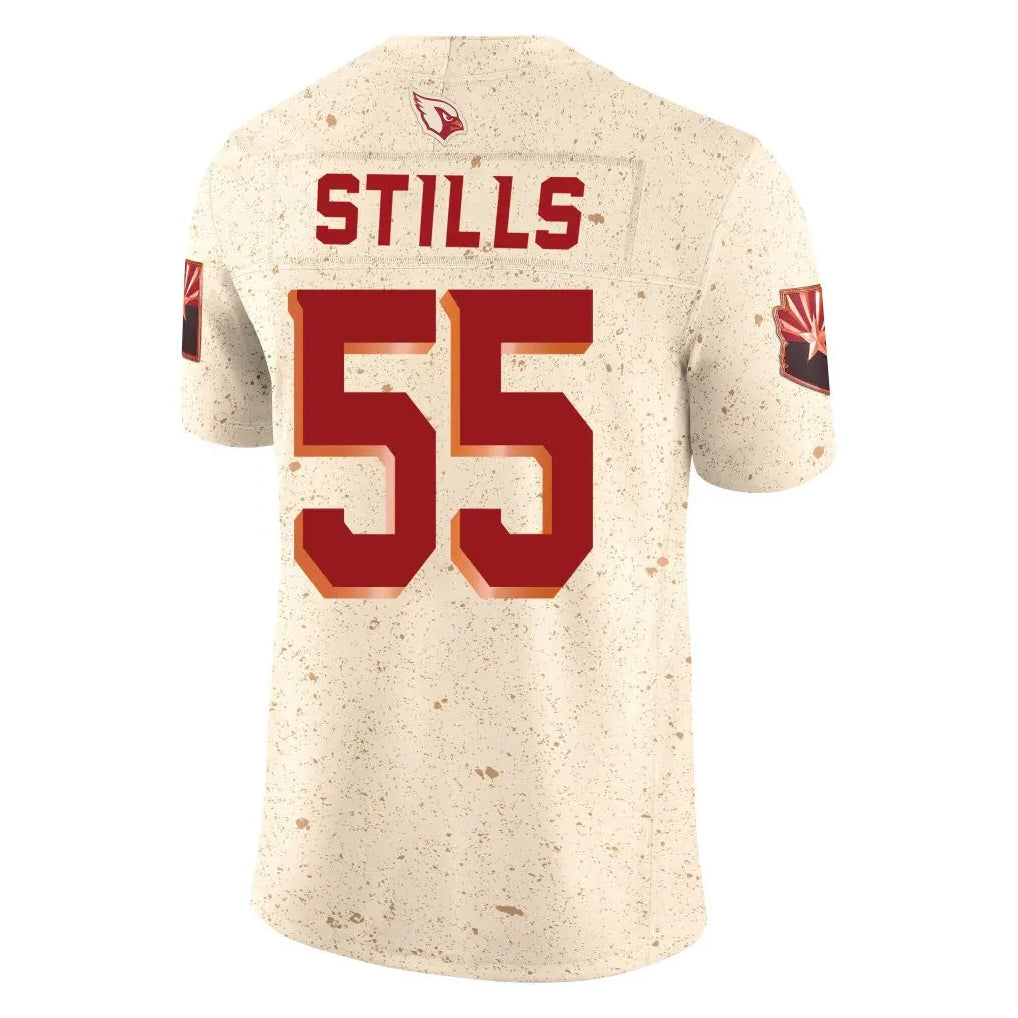 A.Cardinals #55 Dante Stills Player Cream Rivalries Collection Vapor Limited Home Game BALCE Stitched Jerseys