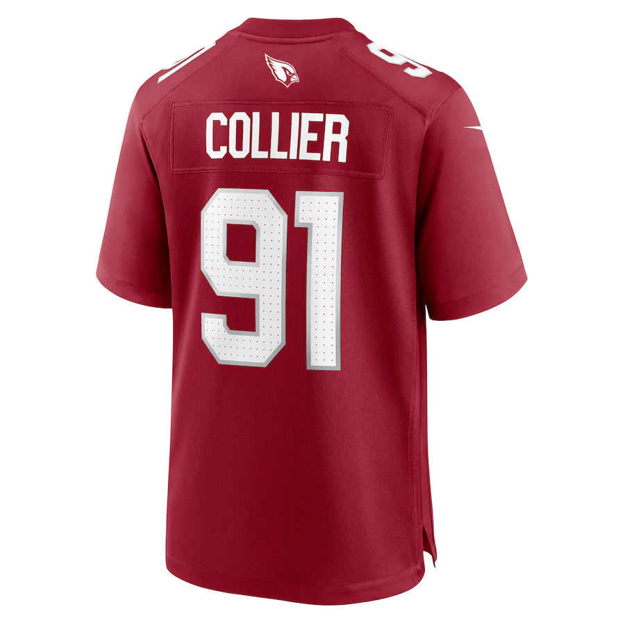 A.Cardinals #91 L.J. Collier Player Cardinal Game Home BALCE Stitched Jerseys