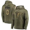 A.Falcons #0 Divine Deablo Player Olive Salute to Service Hoodies BALCE Stitched Jerseys