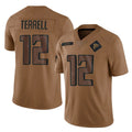 A.Falcons #12 Avieon Terrell Player Brown Salute To Service Limited BALCE Stitched Jerseys