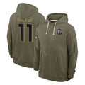 A.Falcons #11 Jalon Walker Player Olive 2025 Salute to Service Hoodies BALCE Stitched Jerseys